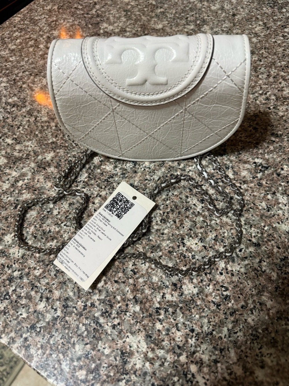 Tory Burch Fleming Soft Distressed Mini Chain Wallet